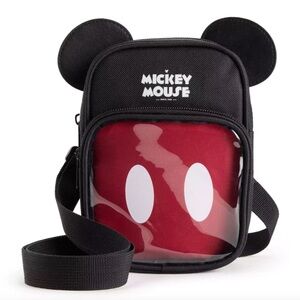 Disney Mickey Mouse Black and Red Crossbody Bag with Ears